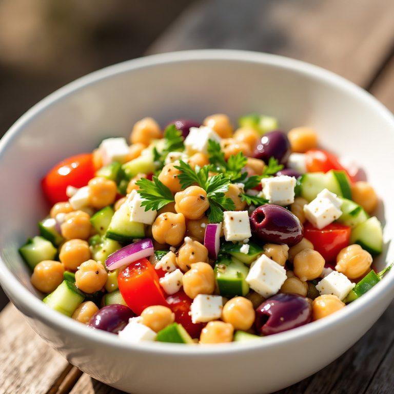 15-Minute Greek Chickpea Salad: Your Go-To Summer Lunch