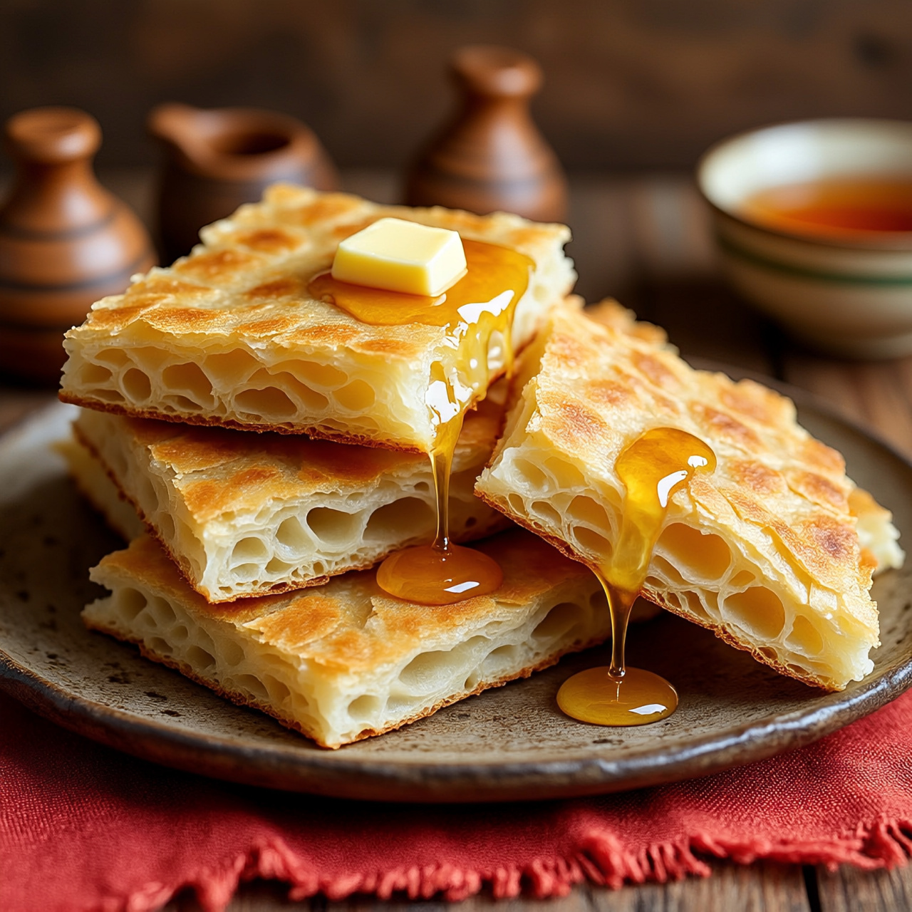 One-Bowl Moroccan Msemen – Flaky Layered Flatbread in 45 Minutes