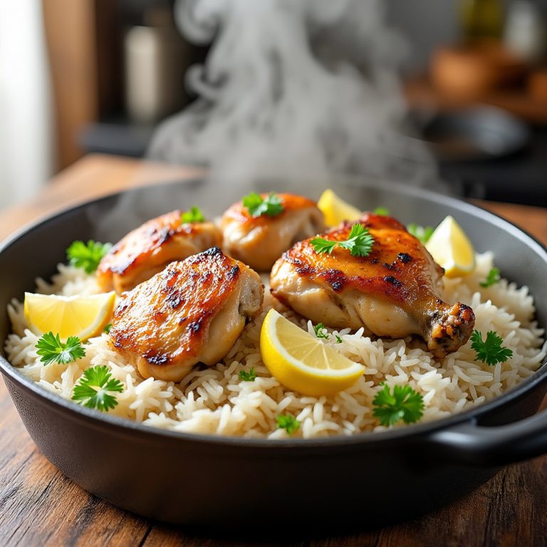 One-Pot Garlic Butter Chicken and Rice - 30 Minute Dinner