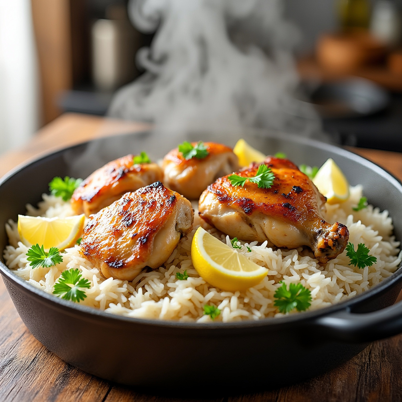 One-Pot Garlic Butter Chicken and Rice - 30 Minute Dinner