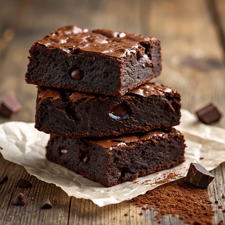 One-Bowl Fudgy Chocolate Brownies – Crackly Top, No Mixer