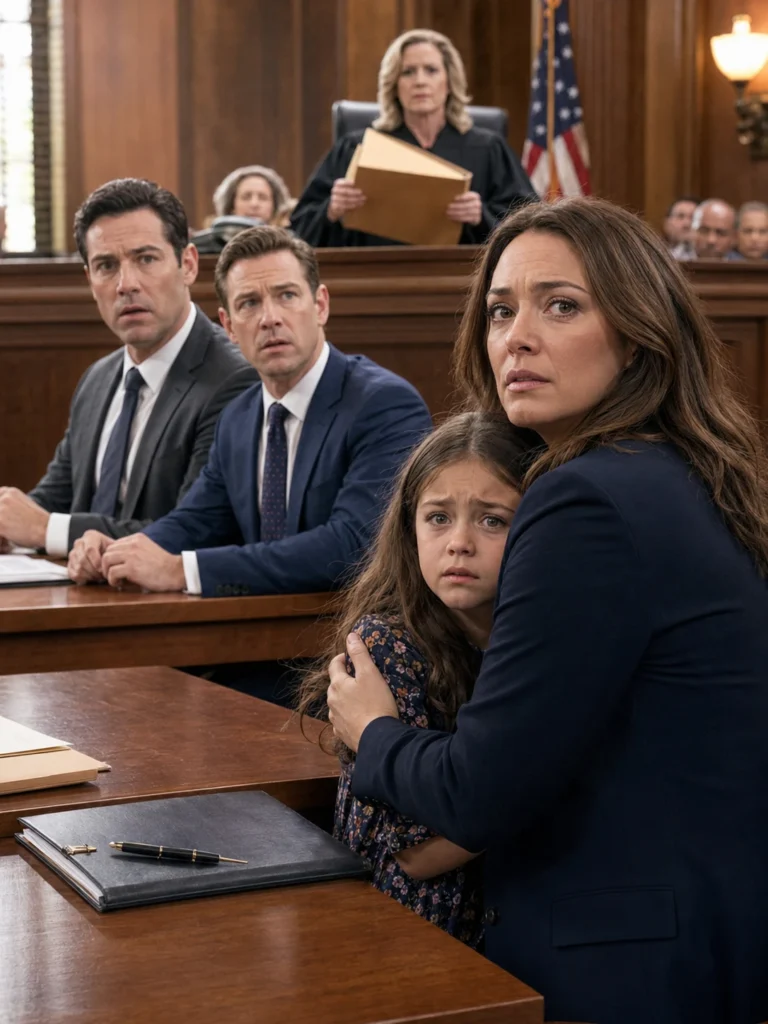 « Prends ton gosse et va te faire voir », a sifflé mon mari dans la salle d’audience du divorce, assez fort pour que la greffière arrête de taper. Il souriait en coin tandis que son avocat énumérait les biens qu’il comptait « garder », persuadé que je repartirais sans rien. Puis le juge a ouvert un dossier scellé arrivé le matin même : le testament d’un inconnu. Un silence de mort s’est abattu sur la salle. « Valeur totale : 32 millions de dollars. » Mon mari s’est tourné vers moi, le visage blême, tandis que le juge lisait le nom du bénéficiaire… et soudain, la question de la garde était de nouveau en jeu…
