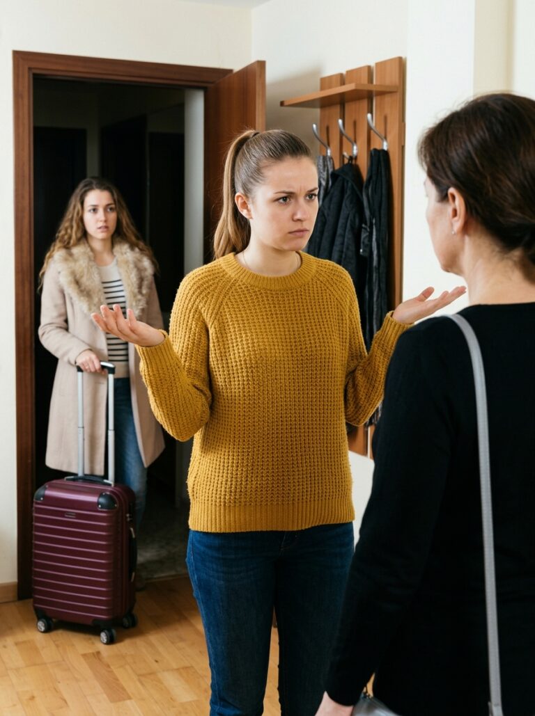 Sa belle-mère voulait la mettre à la porte. Wera a posé les documents sur la table.