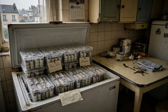 J’ai trouvé 43.200€ dans le congélateur de ma mère. Le mot à côté m’a fait tomber à genoux.